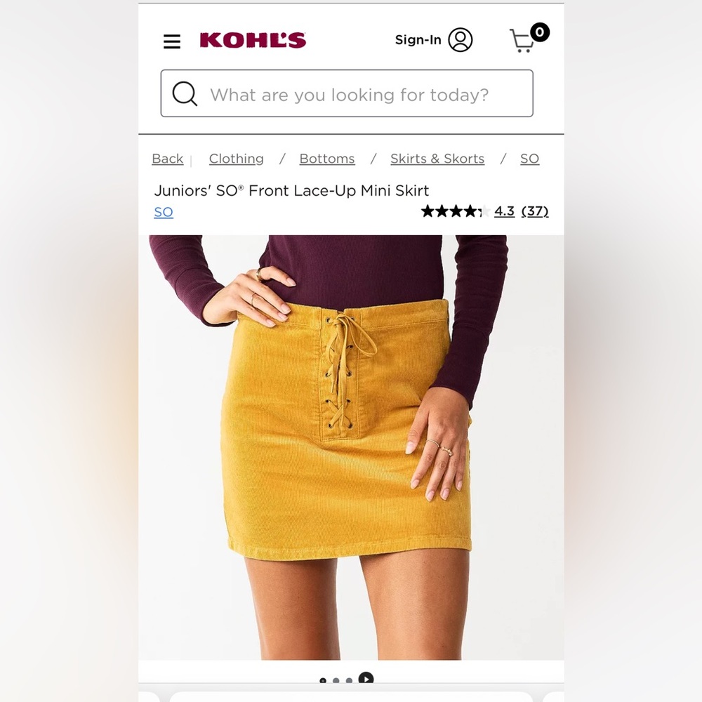 🌵 3 for $20 High rise corduroy mini skirt SO from Kohls